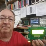 Forrest (Lee) Erickson holding an illuminated GPAD/Krake.