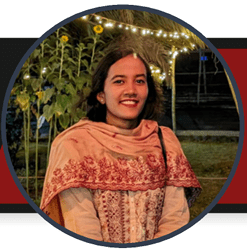 Rudmila Nizam Headshot with design borders Rudmila Nizam Headshot with design borders