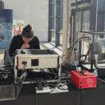 Courtney Ludick, Biomedical Engineer, tests the Oxygen Generator in the KidsOR Headquarters